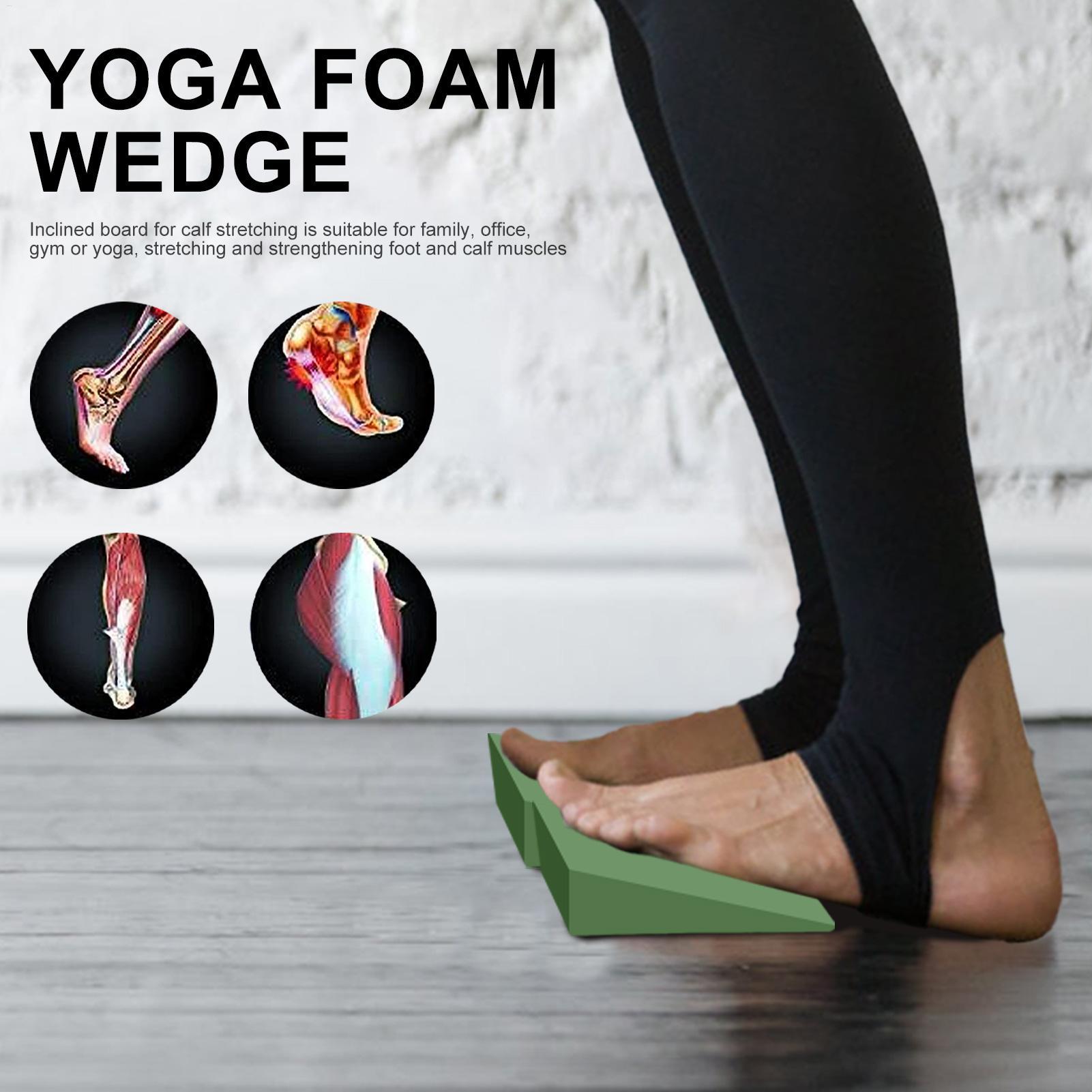Pilates Yoga Block Exercises - บล็อกโยคะแบบลิ่ม โฟม EVA บล็อกโยคะสำหรับยืดกล้ามเนื้อ แผ่นเอียงสำหรับออกกำลังกาย บล็อกโยคะสำหรับพิลาทิส