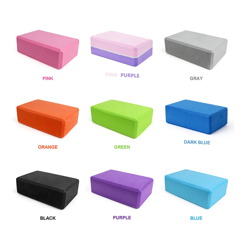 Pilates Yoga Block Exercises - EVA โฟมโยคะบล็อก Props อิฐยิมพิลาทิสโยคะคอลัมน์กลับออกกําลังกายเพาะกายฟิตเนสกีฬาอุปกรณ์ออกกําลังกายสําหรับ Home