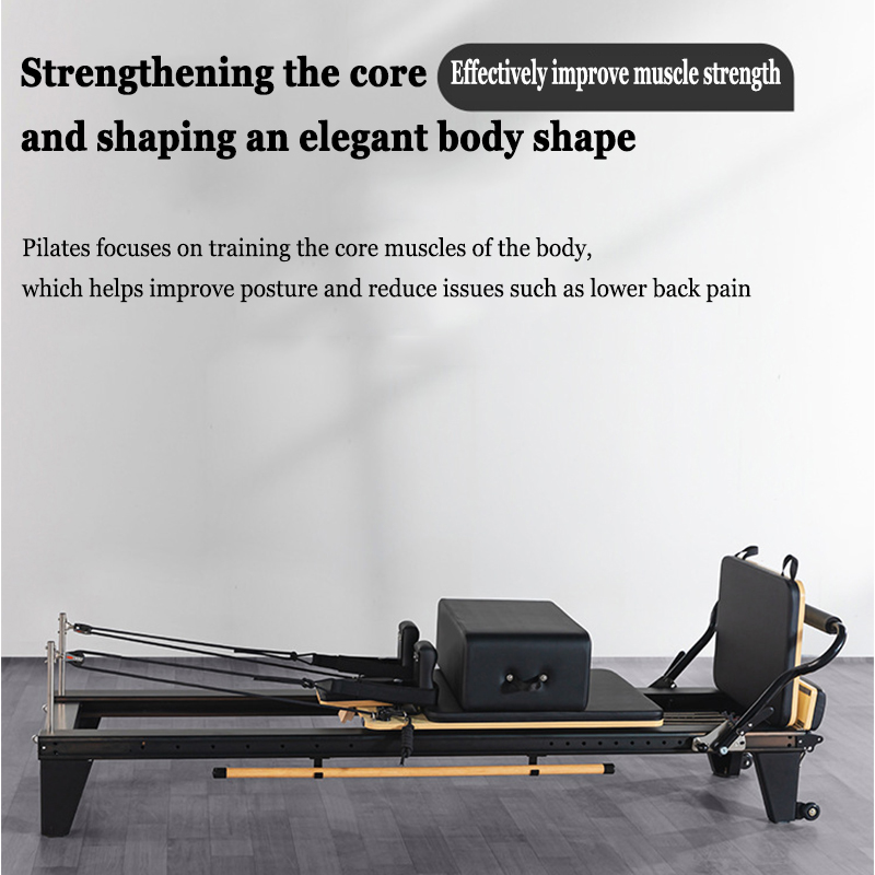 Pilates And Yoga Studio - อุปกรณ์ออกกำลังกายปรับแต่งได้สำหรับสตูดิโอโยคะ, เตียงเลื่อนแบบแบน, เตียงพิลาทิสแบบรางเต็มตัวทำจากอลูมิเนียมอัลลอย