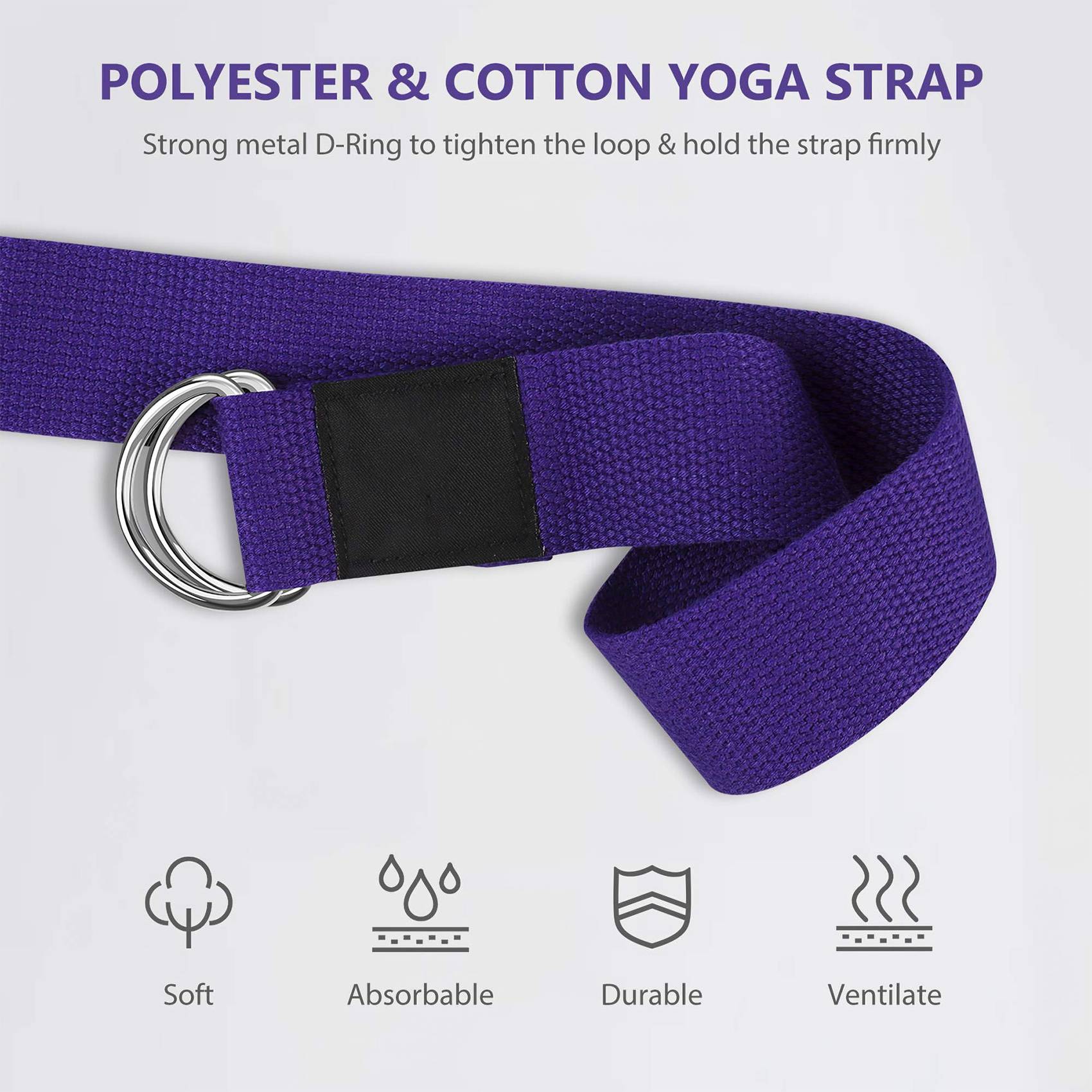 Pilates Yoga Tone - AEB0-ชุดบล็อกโยคะและสายรัดโยคะ โฟม EVA บล็อกโยคะแบบนุ่มกันลื่น ใช้ได้กับพิลาทิส ยืดกล้ามเนื้อ