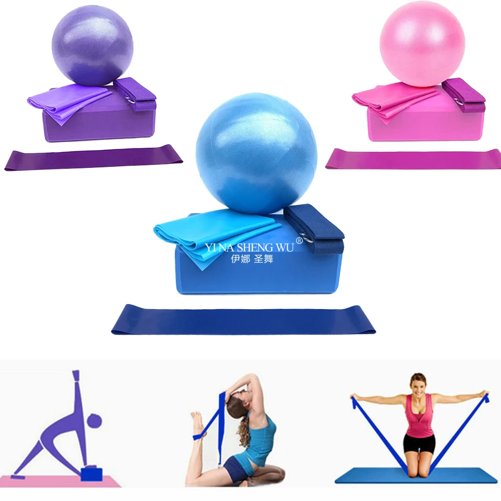 ชุดเริ่มต้นโยคะ 5 ชิ้นชุดอุปกร - Pilates Yoga Block Exercises บทวิจารณ์และราคา
