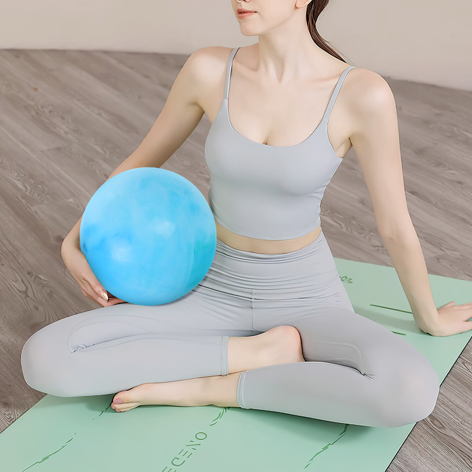 ลูกบอลพิลาทิสแบบเป่าลม 2 ชิ้น  - Pilates Yoga Ball Exercises บทวิจารณ์และราคา