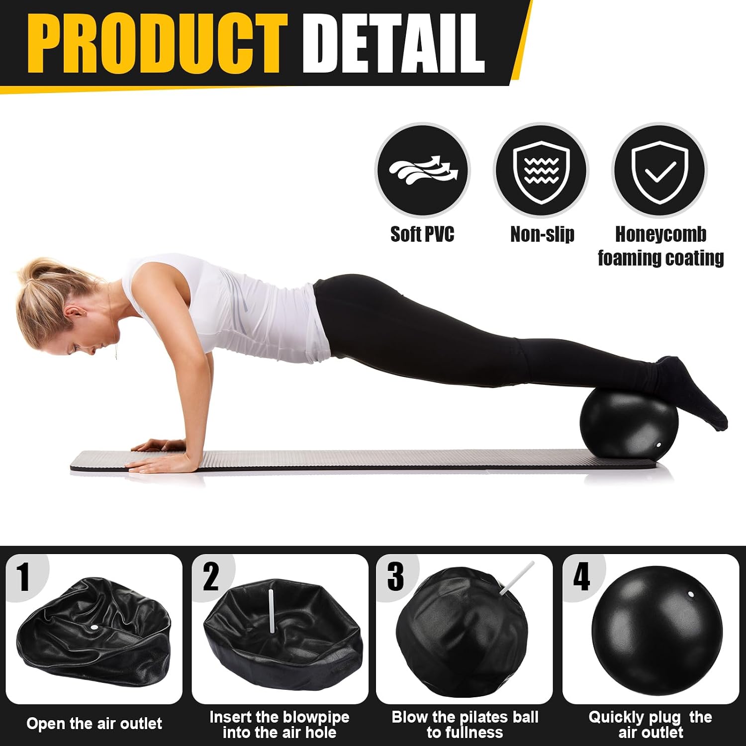 ชุดวงแหวนและลูกบอลพิลาทิส 18 ช - Pilates Yoga Tone บทวิจารณ์และราคา
