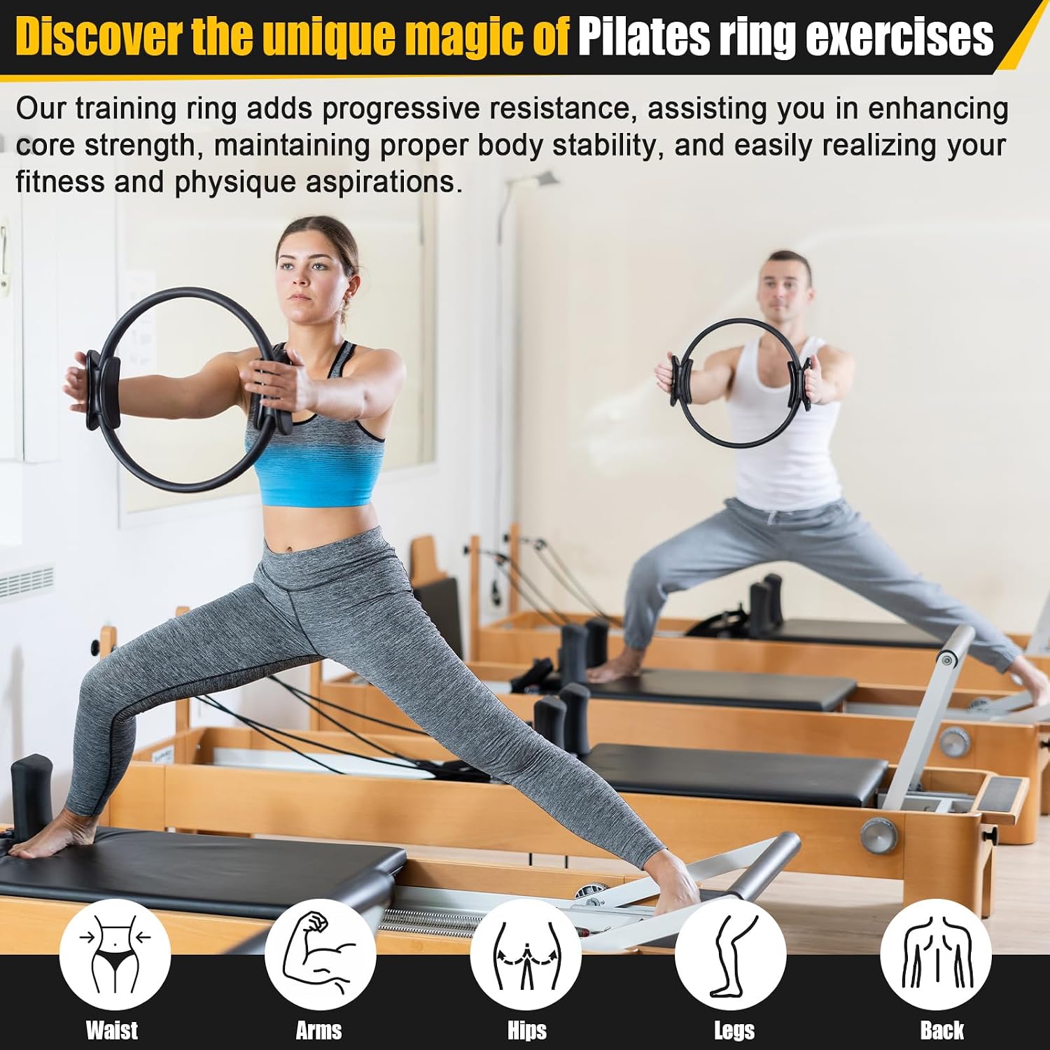 ชุดวงแหวนและลูกบอลพิลาทิส 18 ช - Pilates Yoga Tone บทวิจารณ์และราคา