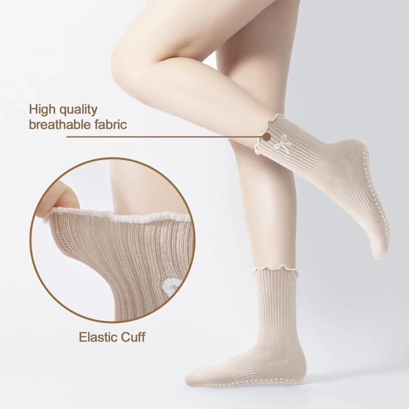ถุงเท้าโยคะมืออาชีพ สายรัดผ้าฝ - Pilates & Yoga Vertebrasana บทวิจารณ์และราคา
