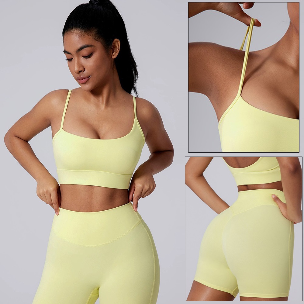 ชุดโยคะสีเหลือง Cloud Hide สำห - Pilates Yoga Wrap Top บทวิจารณ์และราคา