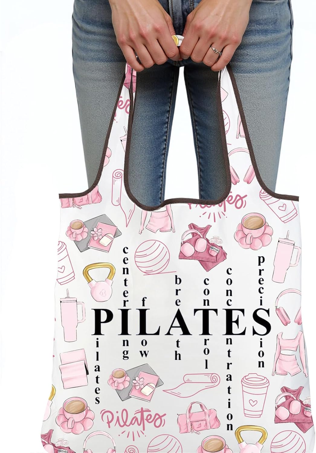 กระเป๋าโท้ทพิลาทิสสีชมพู ของขว - Pilates Yoga Instructor บทวิจารณ์และราคา