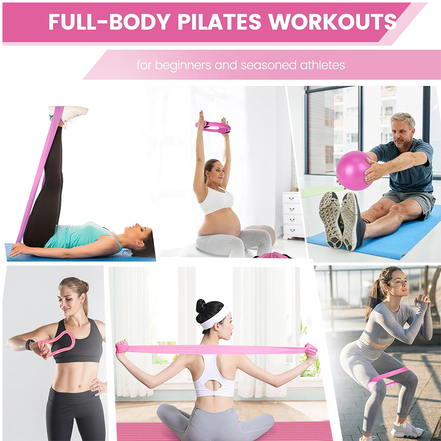 ชุดอุปกรณ์ออกกำลังกายที่บ้าน 5 - Pilates Yoga Ball Exercises บทวิจารณ์และราคา