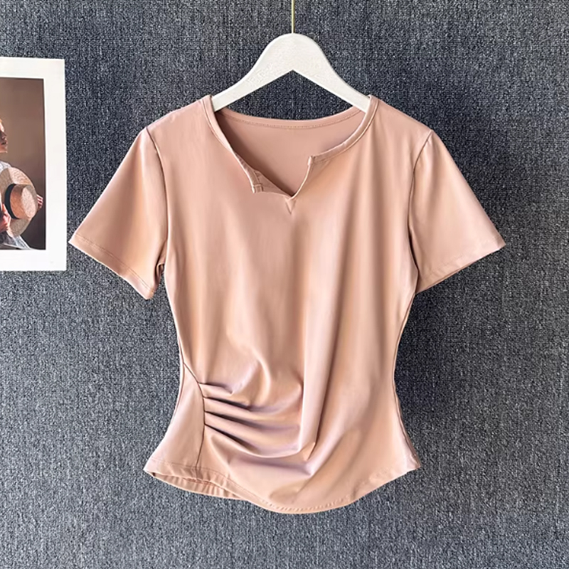 ชุดโยคะสตรีฤดูร้อนชุดฝึกพิลาทิ - Pilates Yoga Wrap Top บทวิจารณ์และราคา
