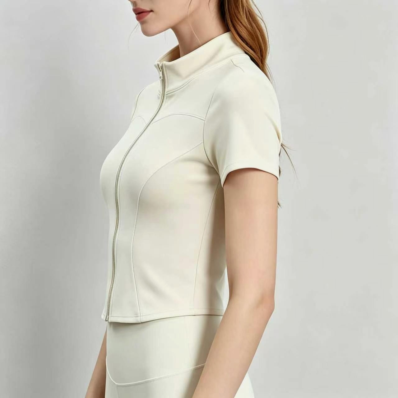 เสื้อยืดโยคะแขนสั้นสไตล์สปอร์ต - Pilates Yoga Wrap Top บทวิจารณ์และราคา