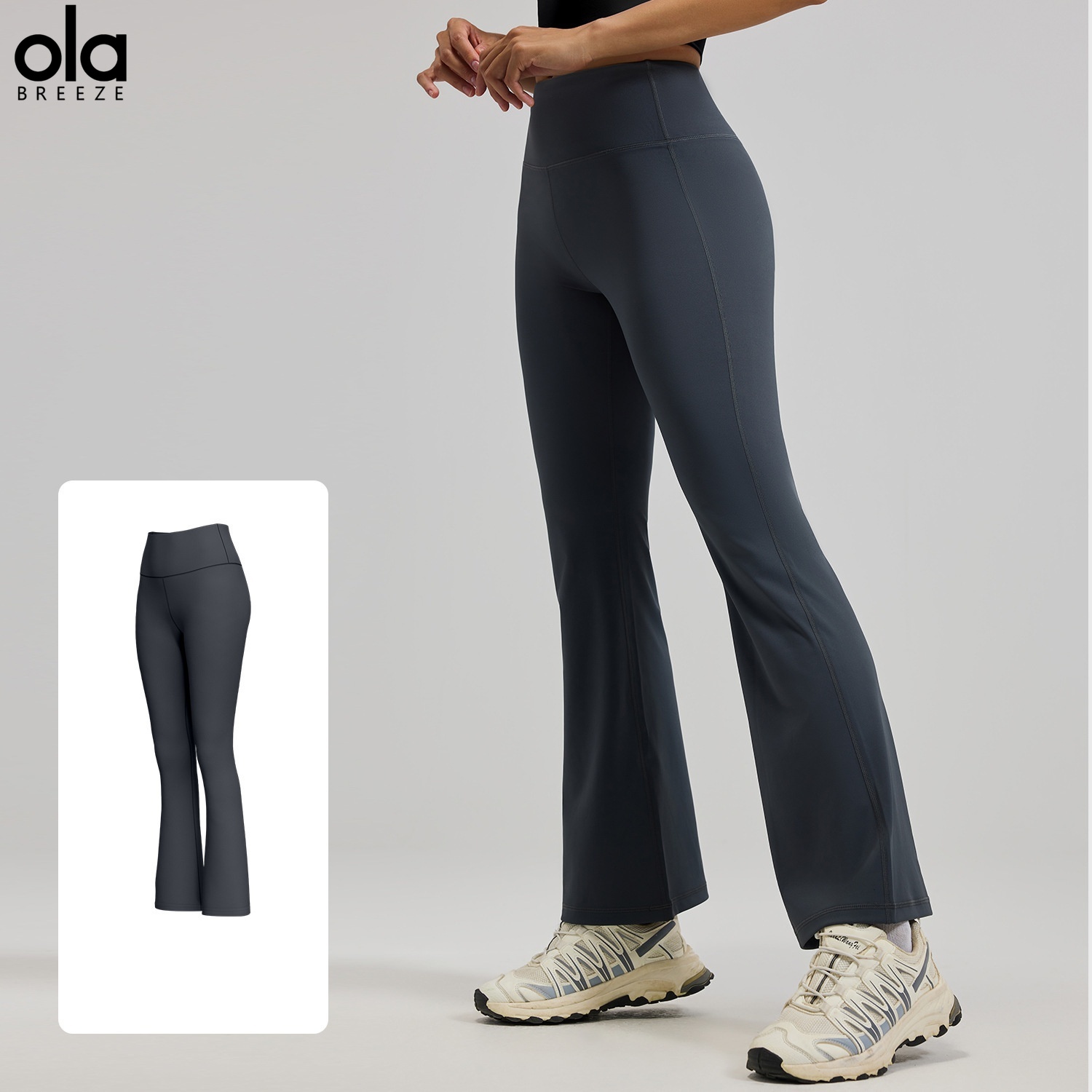 กางเกงโยคะทรงบานเอวสูง Ola bre - Pilates Yoga Tone บทวิจารณ์และราคา