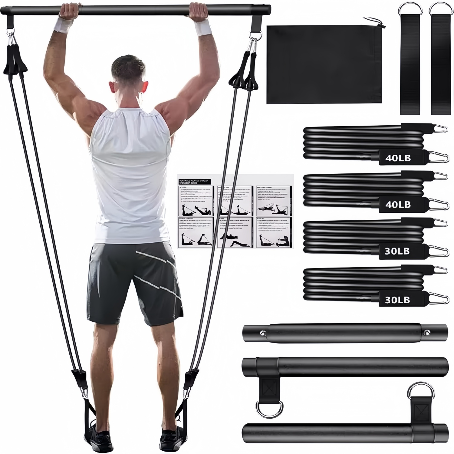 แท่งโยคะพิลาทิสแบบพกพาพร้อมสาย - Pilates Yoga Tone บทวิจารณ์และราคา