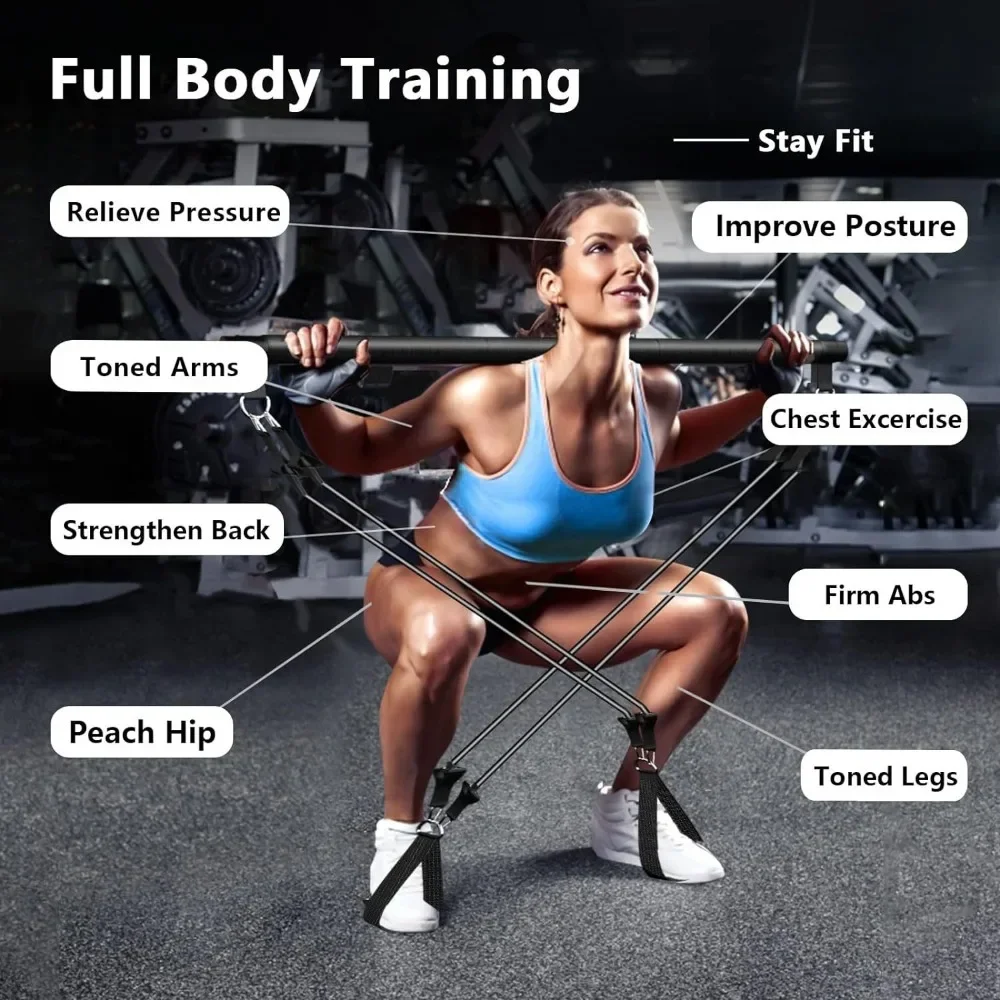 แท่งโยคะพิลาทิสแบบพกพาพร้อมสาย - Pilates Yoga Tone บทวิจารณ์และราคา