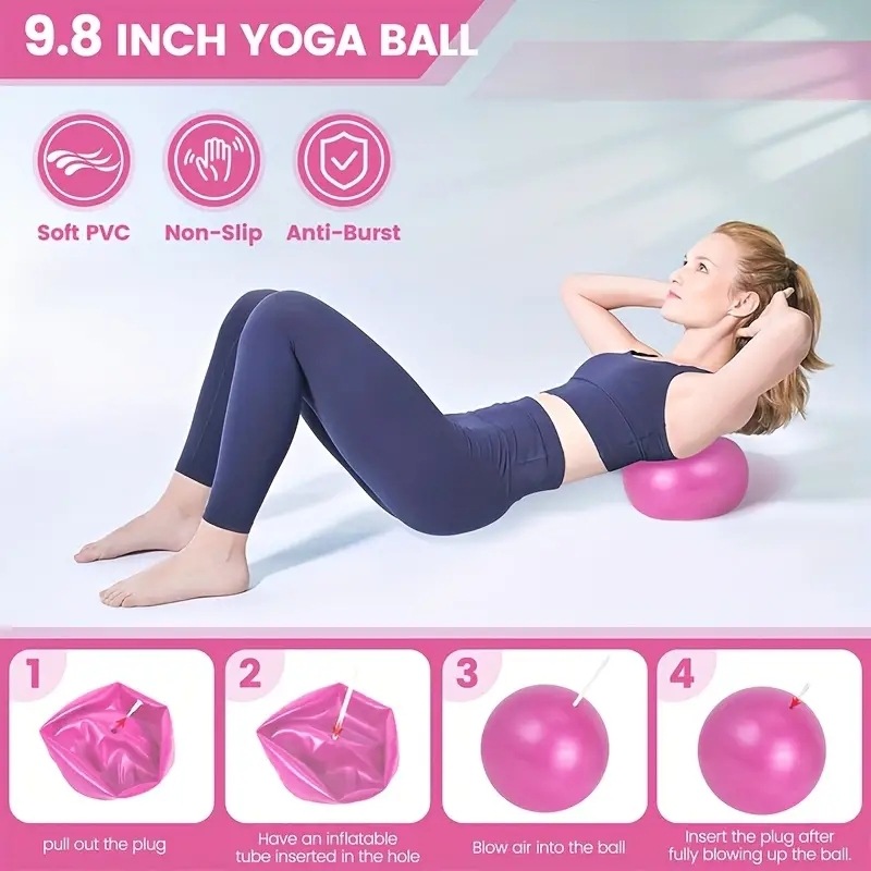 ชุดอุปกรณ์พิลาทิส 5 ชิ้น - อุป - Pilates Yoga Ball Exercises บทวิจารณ์และราคา
