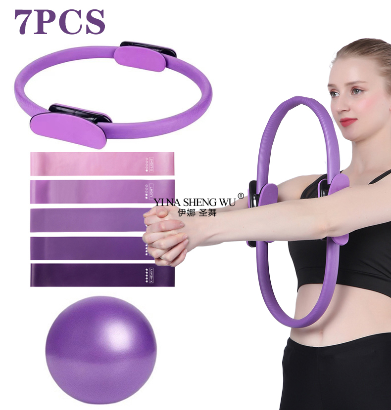 7 ชิ้นอุปกรณ์พิลาทิสสําหรับการ - Pilates Yoga Ring บทวิจารณ์และราคา