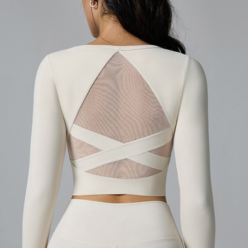 เสื้อโยคะสีขาว Cloud Hide แขนย - Pilates Yoga Wrap Top บทวิจารณ์และราคา